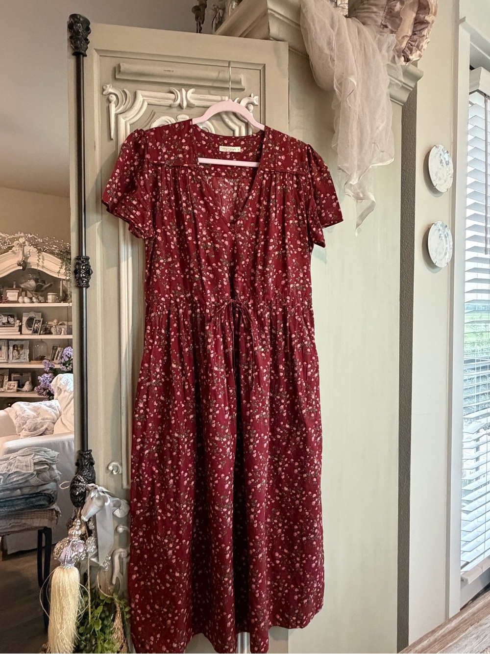 CHRISTY DAWN 🍃🌺 SIMPLE DAWN DRESS in ROSETTE ROUGE, SIZE L - Picture 6 of 10